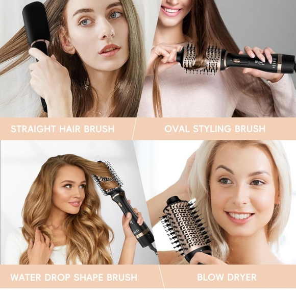 Nicebay Black and Rose Gold All-in-One Hot Air Blow Dryer Brush - Picture 6 of 7